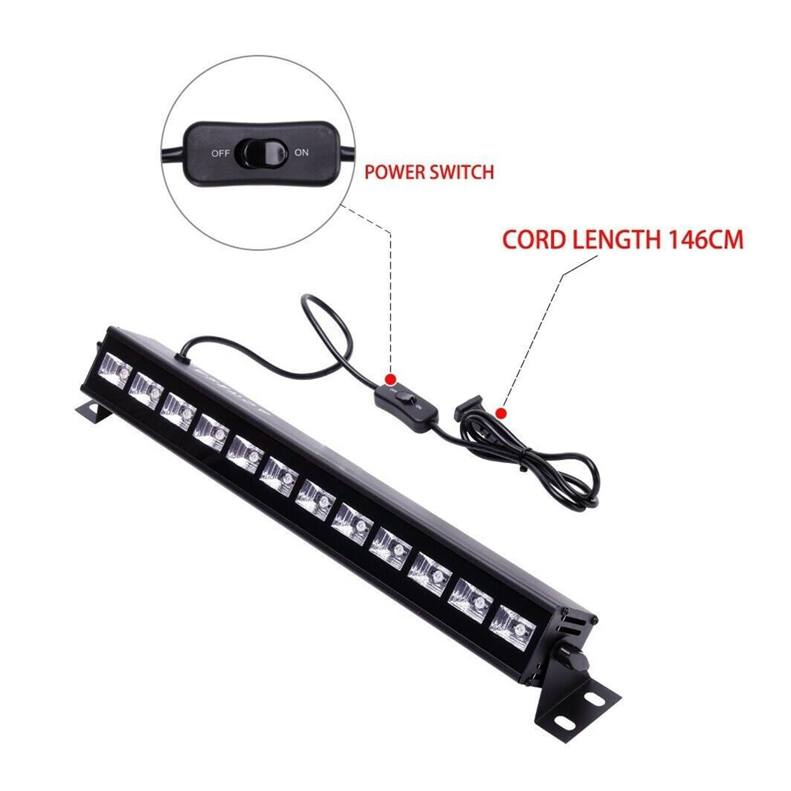 12 LED 36W LED Efecto De Luz De Escenario DJ Disco UV Violeta Arandela De Pared Proyector Fiesta Bar Reflector AC 100-240V Láser Luces Negras