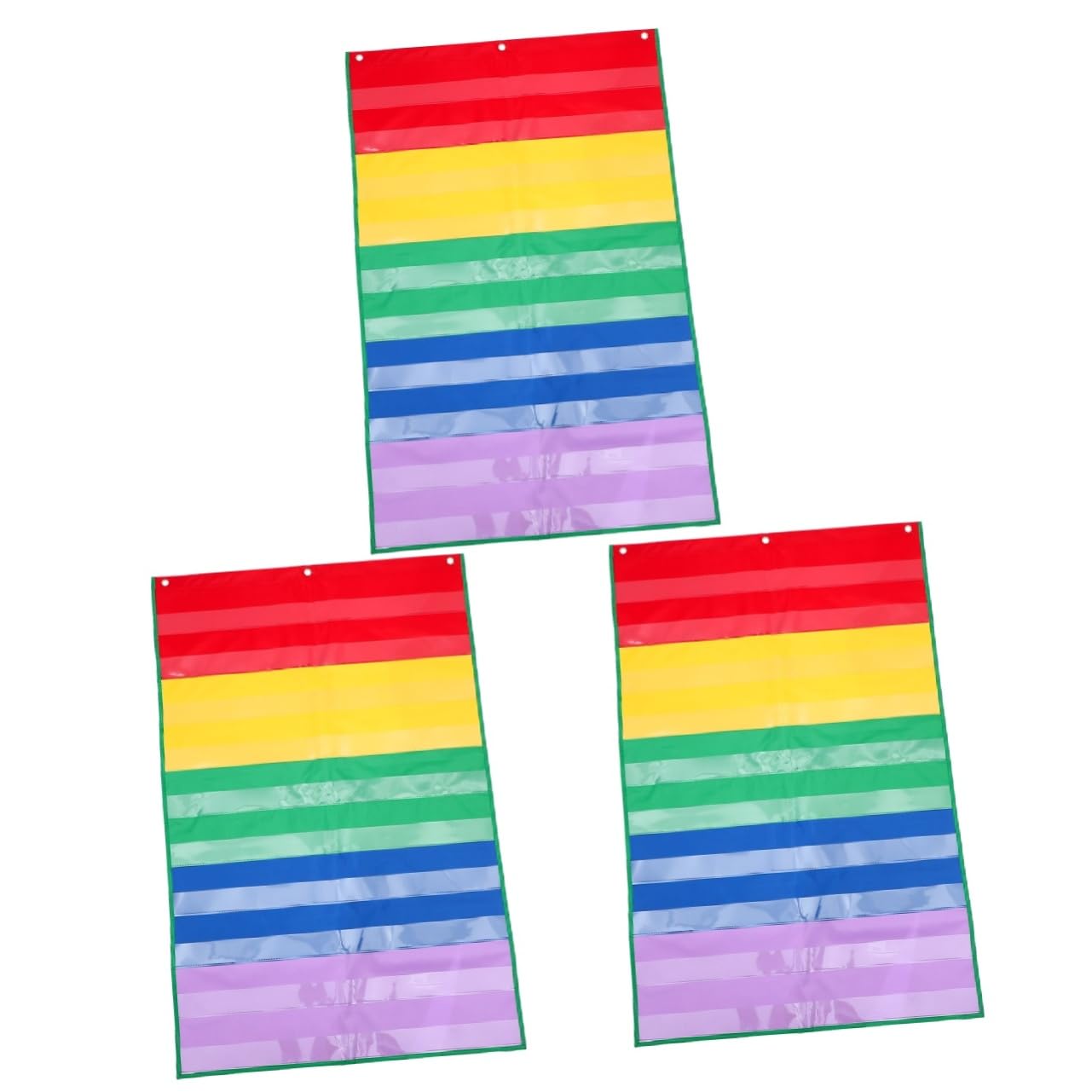 TEHAUX 3piezas Organizador De Bolsillo Para Aula Carteles De Estudio Soporte De Tarjetas Colgante Para Clases Diseño Práctico Para Tarjetas De Aprendizaje y Accesorios De Oficina Para