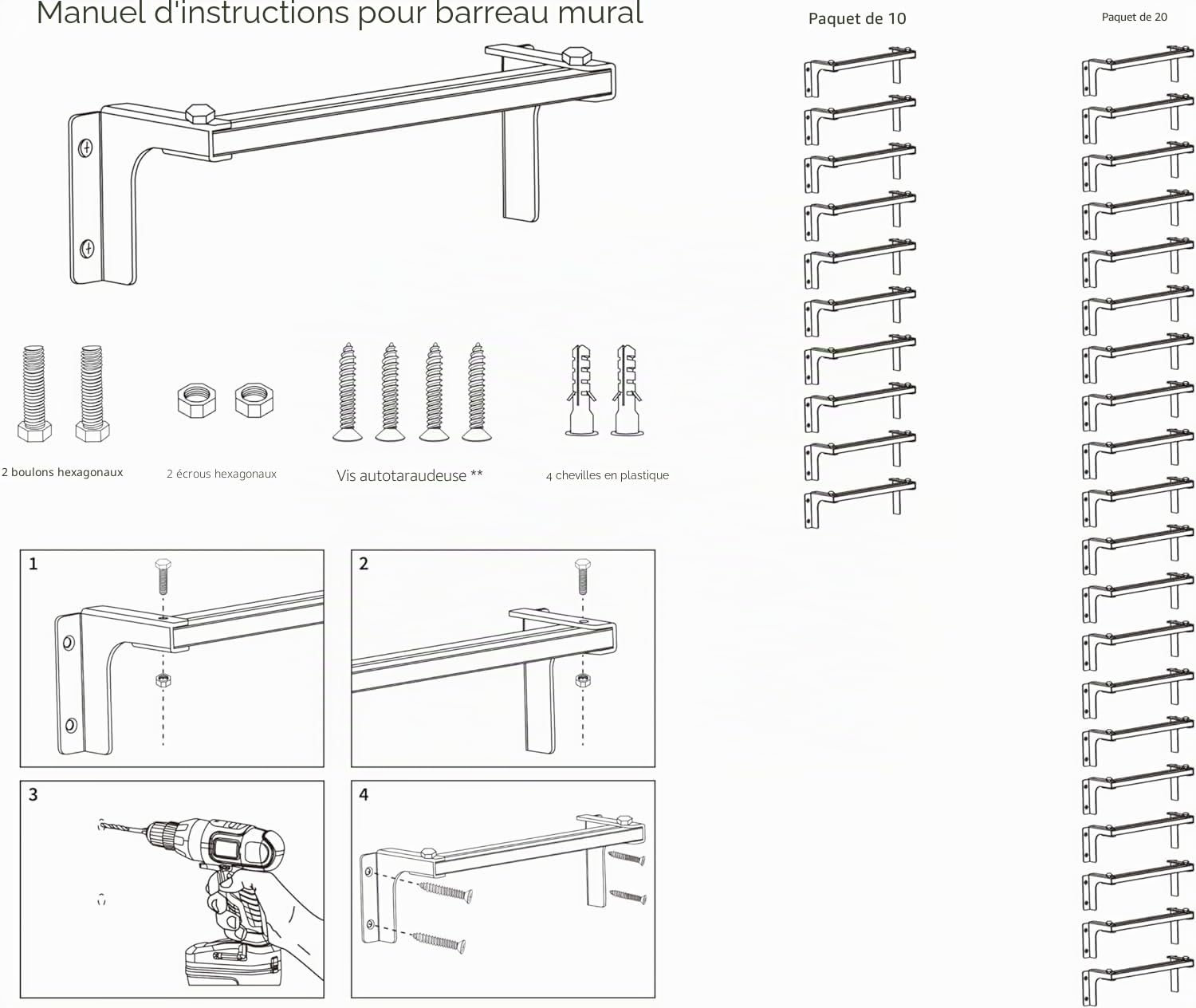 Échelle de Secours réglable à 10 marches – Échelle de Sortie de puits de fenêtre Robuste avec échelons antidérapants – Échelons de Support Mural – Capacité de 295 kg pour l'escalade d'urgence