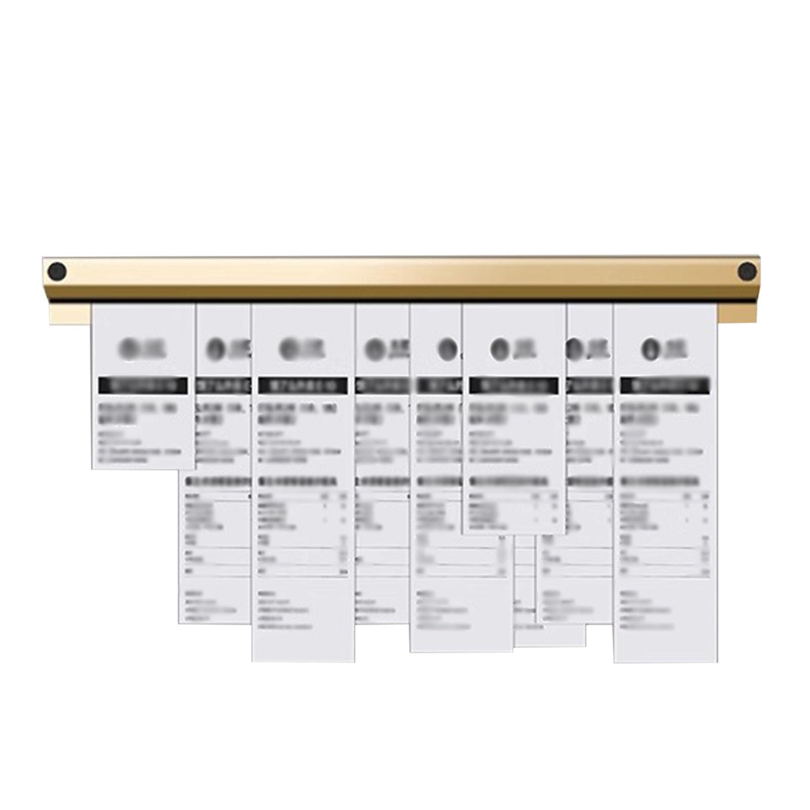 porta-tickets para restaurante Ticket Rail para catering, Adhesivo Grabber de 30 cm 40 cm 50 cm 60 cm 90 cm 100 cm 120 cm, Clip para recibos de pedidos para lista de tareas pendientes Memo(L 60 cm)
