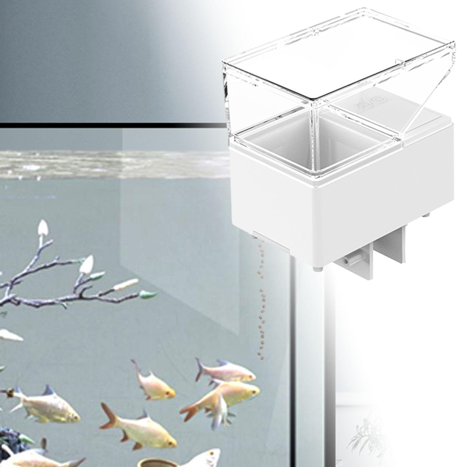 Fenteer Alimentador Automático de Alimento para Peces, Alimentador Automático de Peces, Dispensador de Pellets para Estanque, Alimentador de Peces para Vacaci, 500ML
