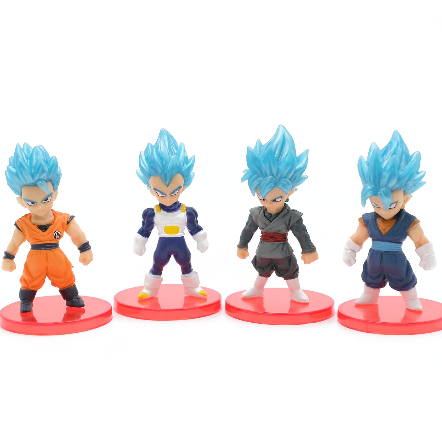 21-teiliges Anime Chibi Figuren Set - Mini Action Manga Sammelfiguren mit Standfuß - Kämpfer & Helden Stil für Anime Fans - Deko, Geschenk & Vitrine - Super Fight Set