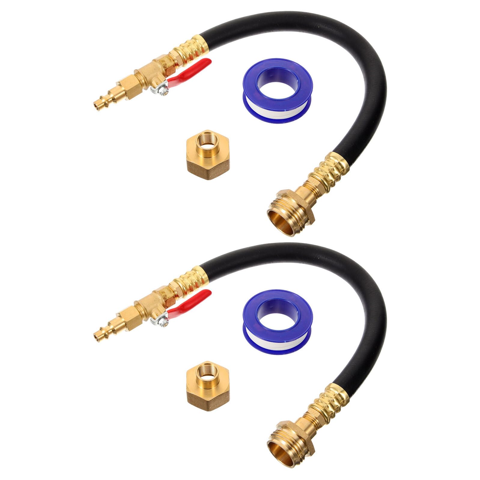 2sets Adattatore Collegamento Rapido per Camper di Irrigazione Invernale Connettore di Scarico per Linee Acqua Kit Doppio per Camper e Roulotte