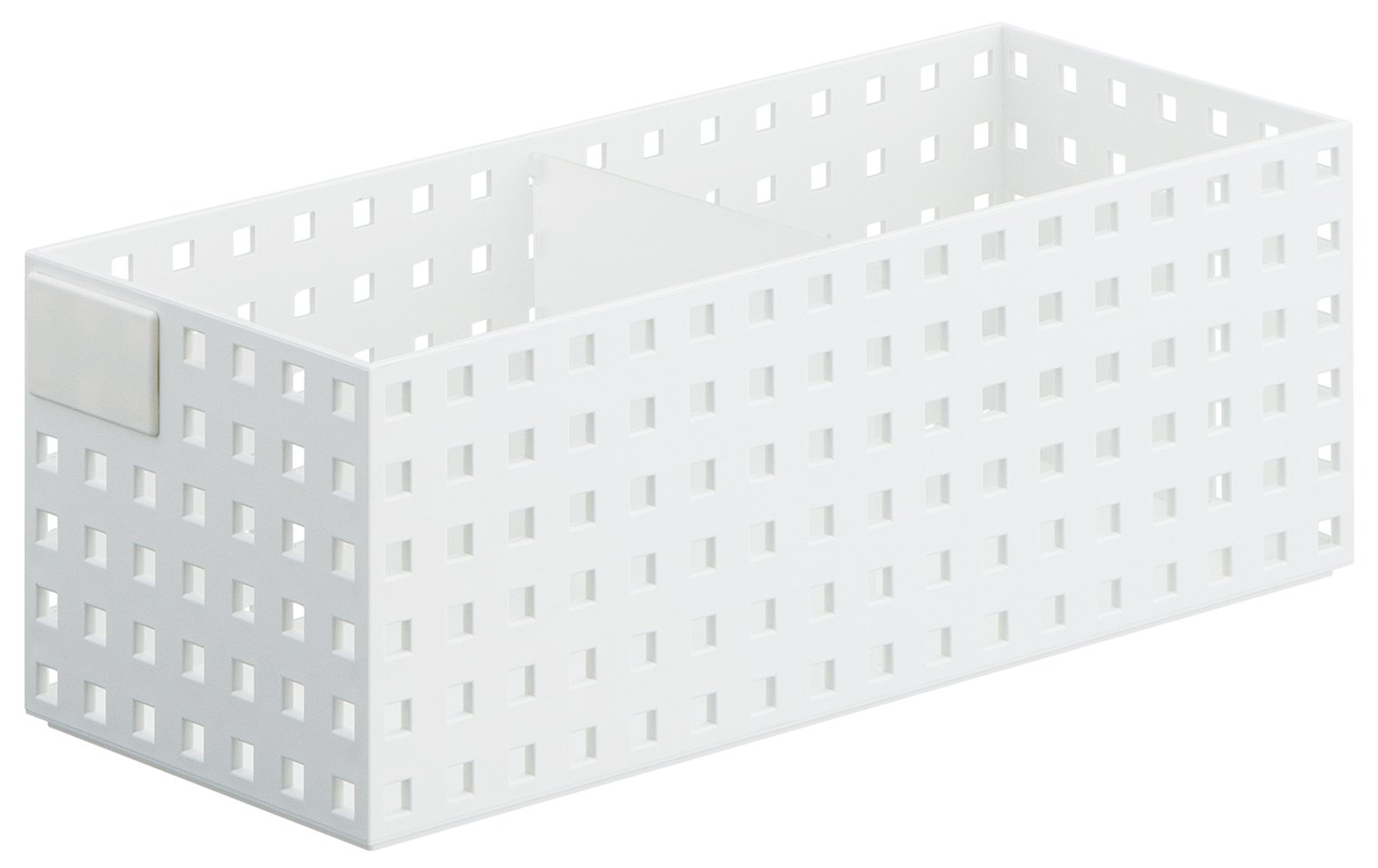 Like-ItS9025 Storage Case, Small Storage, Brix, 350 Middle L, Dividers and Name Tags, Width 5.5 x Depth 13.8 x Height 4.9 inches (14 x 35 x 12.5 cm), White, Made in Japan