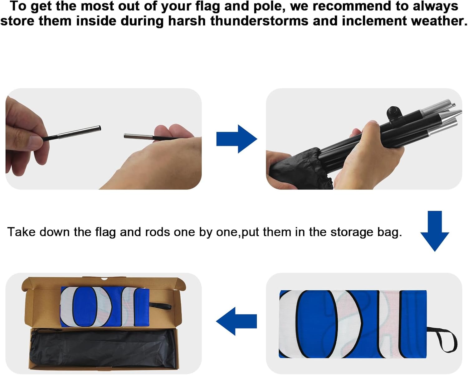 Open House Sign Kit with Flag and Stake, Real Estate Open House Signs, 8Ft Blue Banner - Image 6