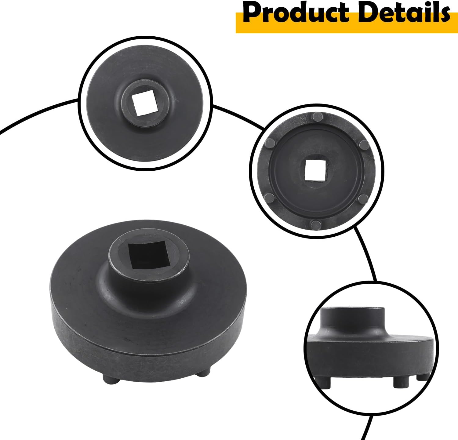 Axle Hub Nut Socket Tool for Dodge/Ram 1500-5500 (2006-2014), Fits Chassis D2 DC DD DH DJ DP DR DS SR, Replaces 8954A 8954 W83009 5045 – 6-Lug, 10.5"/11.5" Axles, 1/2" Drive Manual Use