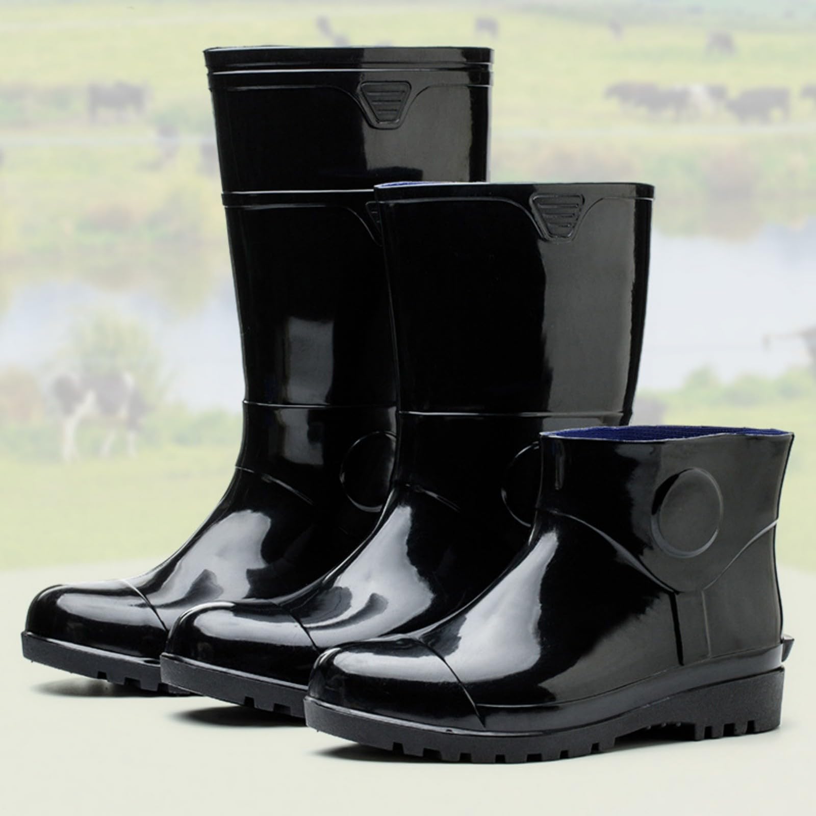 Botas De Trabajo Para Hombre Y Mujer Impermeables Con Puntera Blanda Botines Alta Jardín Trabajo Suave Y Ligero Elegante Duraderas Antideslizante Adecuado Para Días Lluviosos Y Ambientes Húmedos