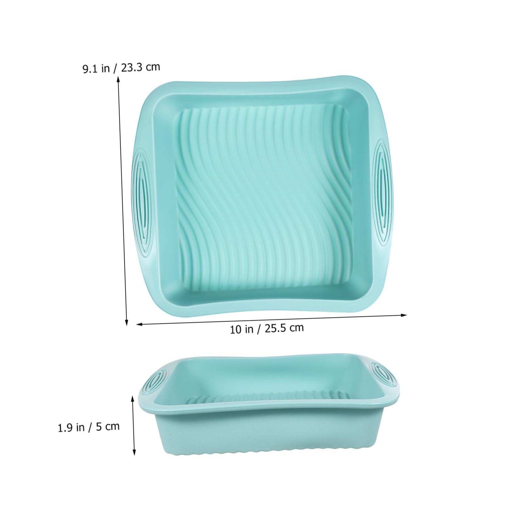 OFFSCH Square Cake Baking Pan Set Silicone Nonstick Easy Release Modern Design Loaf Pan