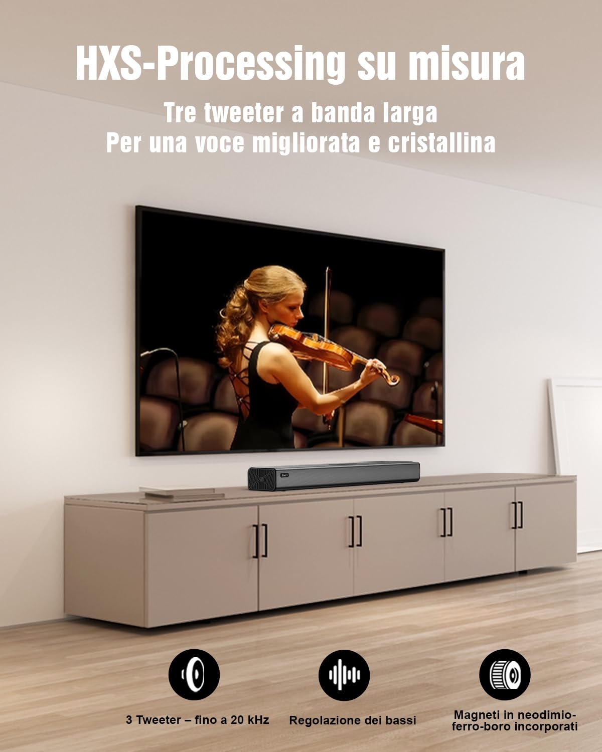Hiwill 5.1CH Soundbar TV, Dolby Atmos Casse Home Theatre, 6,5" Subwoofer Senza fili, 2 Altoparlanti Surround Cablati, Home Cinéma Enceintes Téléviseur, 420W Potenza di Picco, eARC, HiElite A51PRO