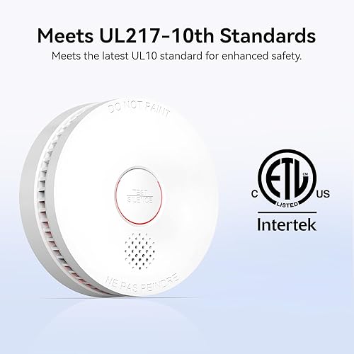 Miniatura 2 de SITERWELL Detector de humo, alarma contra incendios de 10 años de vida útil del producto con kit de fijación magnética, alarma de humo con sensor