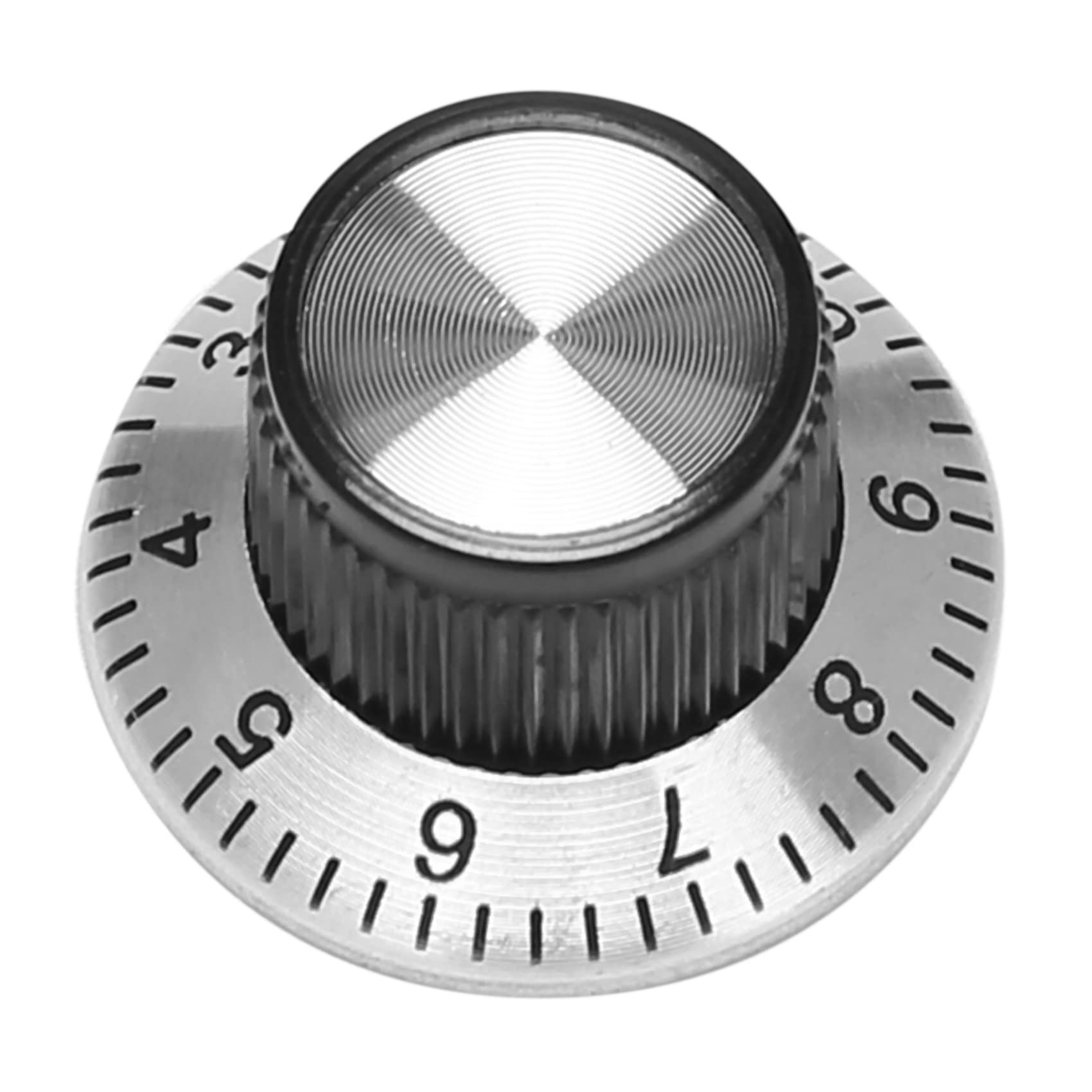 80 Potenciómetros con Pomo de Metal con Giratorio de 0-9 para Pomo de Eje de 6 mm.
