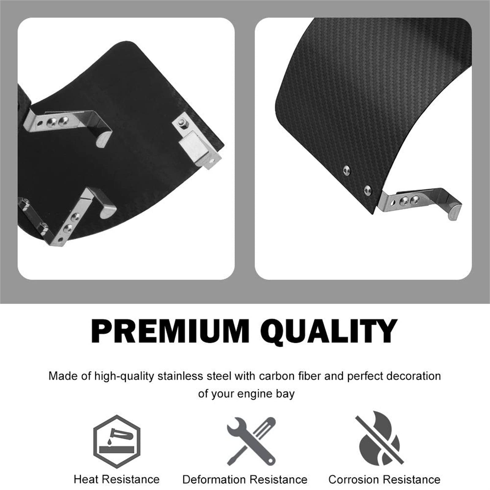 RULLINE Universal Air Intake Filter Cover Heat Shield Stainless Steel  Carbon Fiber Cover Compatible with 2.5-3.5 Cone Filter, Air Filters -  Amazon Canada