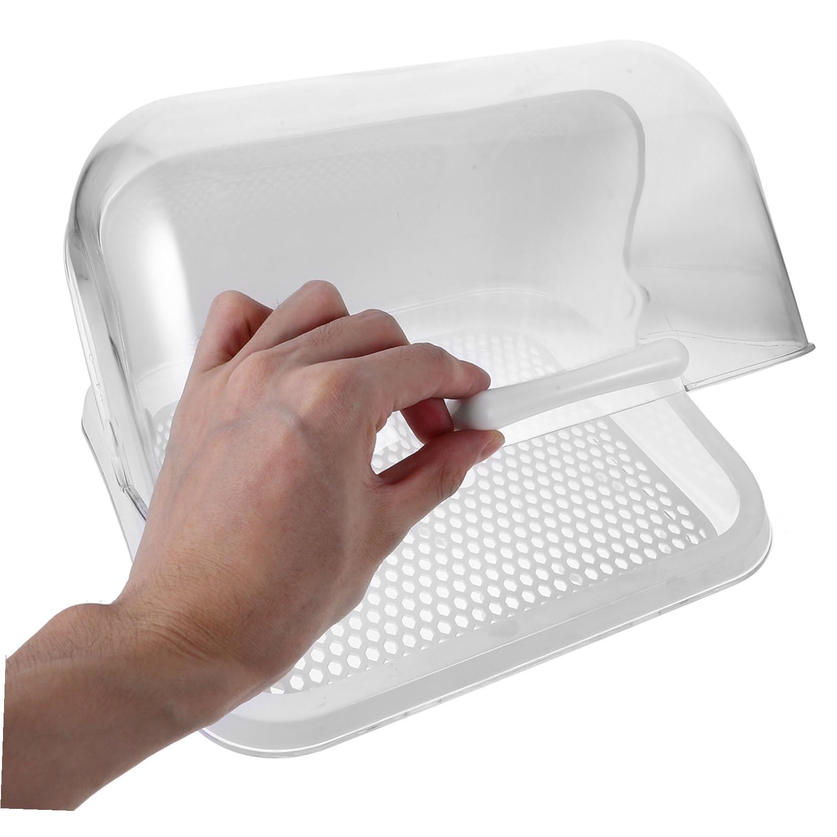 SECFOU Contenitore Asciugatura Coperchio in Pp Bianco per Tazze e Frutta | Organizza Oggetti Secchi, Protezione Dalla Polvere, Uso per Madre in Attesa, Formato Coperchio