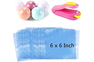 WFPLUS 6x6 Shrink Wrap Bags with Mini Heat Sealer