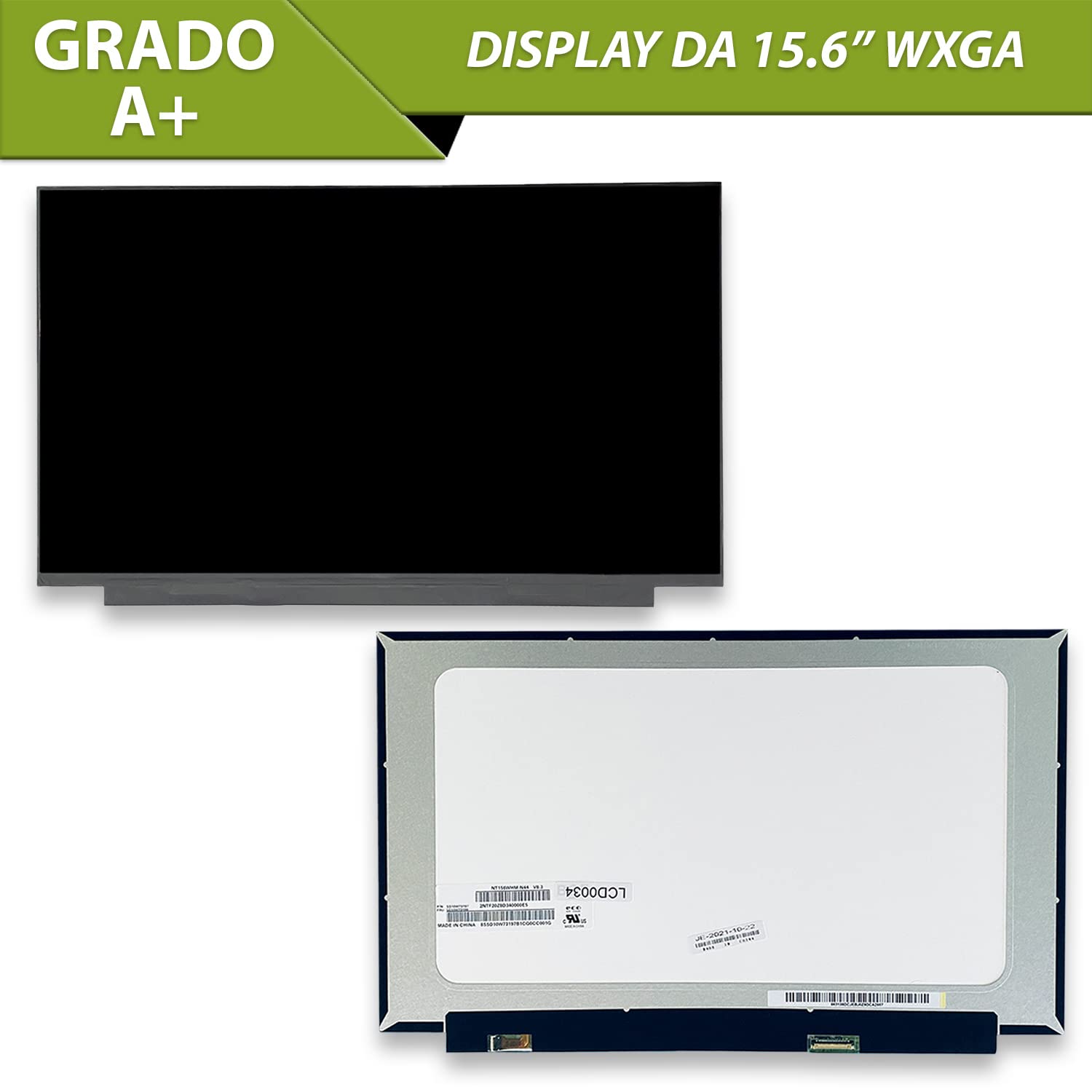 new net Pannello LCD Schermo Display Compatibile con Lenovo IdeaPad 3 15ADA05 81W1 15IIL05 81WE [ 15.6 - WXGA 1366 * 768-30 Pin ]