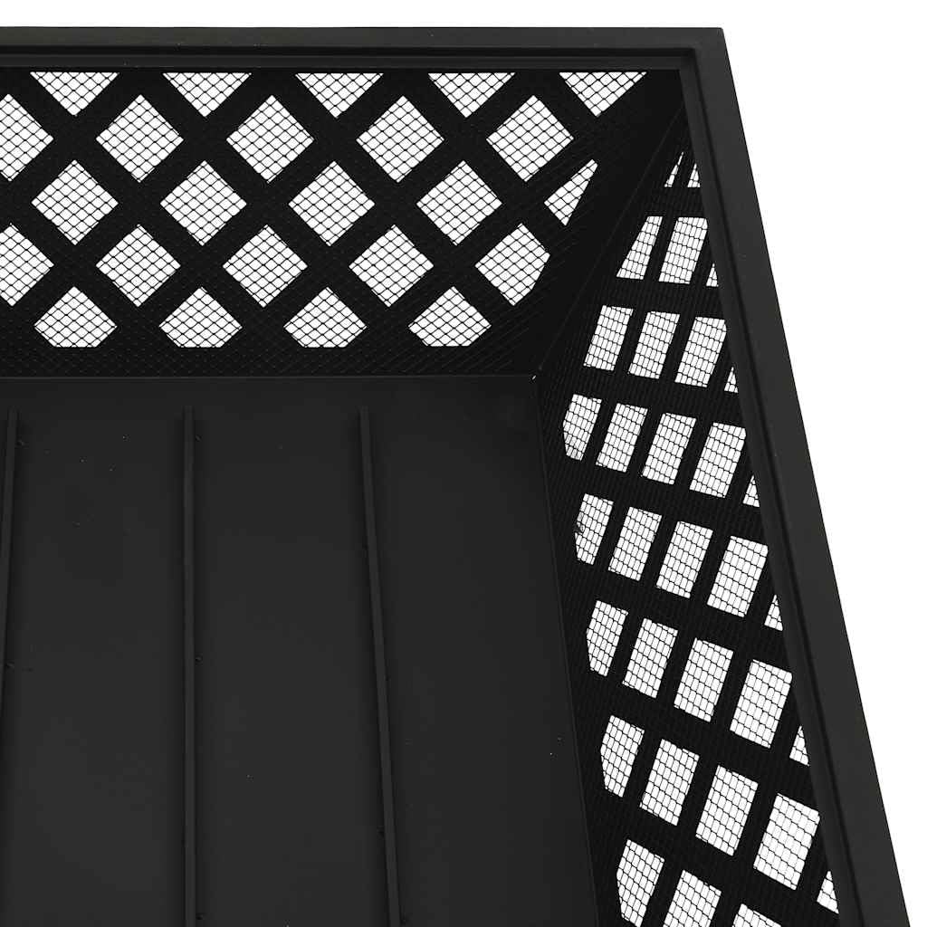 Braciere Acciaio 64 cm Nero con Attizzatoio
