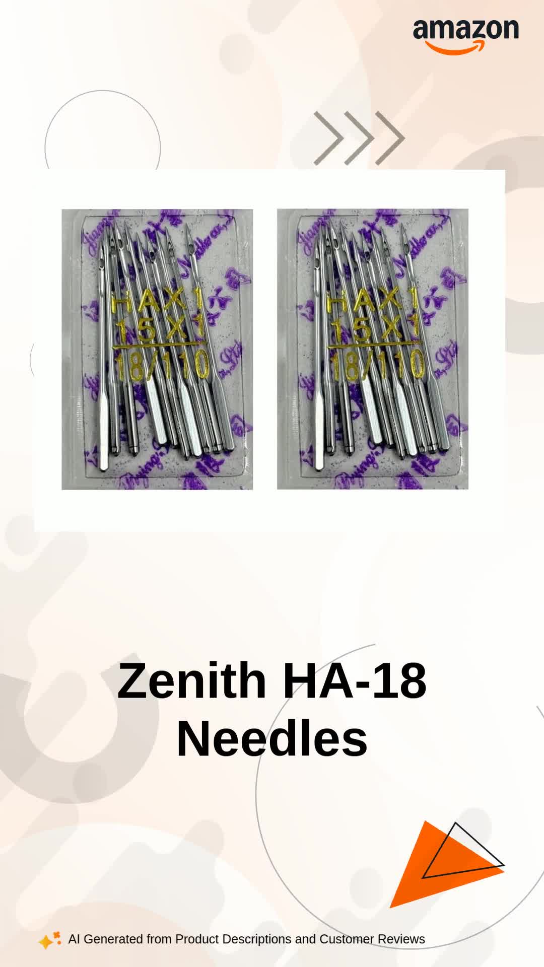 Zenith HA-18 Sewing Machine Needles - Pack of 20 | Compatible with