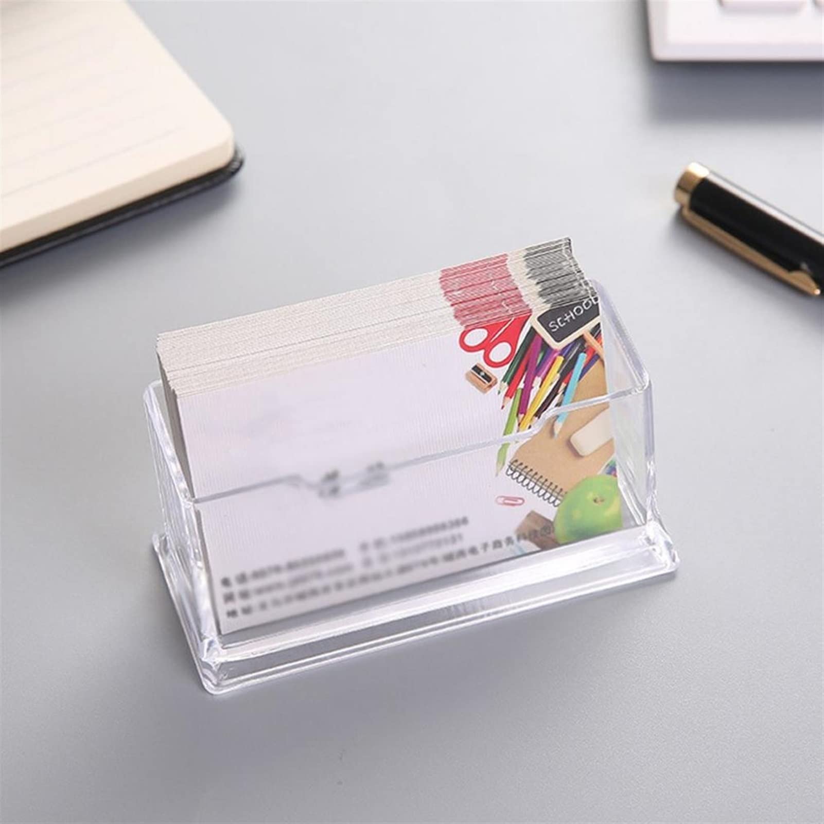 Lot De 10 Porte-cartes De Visite Transparents Pour Bureau, Cartes