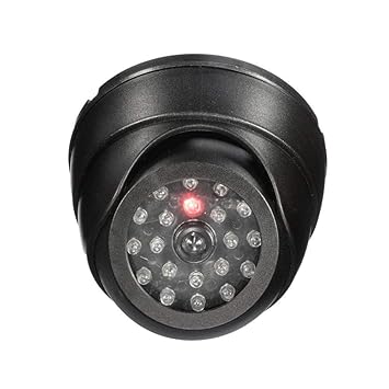 JEEJEX Dome Surveillance Security Dummy Imitation Camera Simulated Blinking LED Light