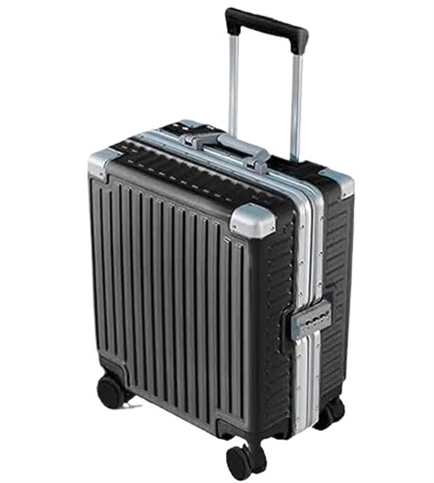 Valigia Bagaglio A Mano da 18 Pollici con Ruote, Divisorio Staccabile, Valigia Stiva Valige Bagaglio Mano(Black)