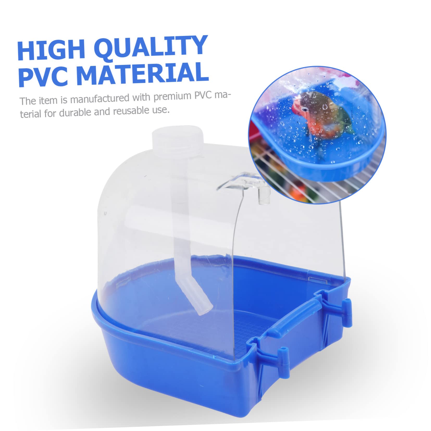 VANZACK 2sets Vasca per Bagno per Uccelli Domestici Vasca da Bagno per Pappagalli e Piccole Creature Accessorio da Appendere per Gabbie Materiale Sicuro e Leggero Soluzione Rinfrescante