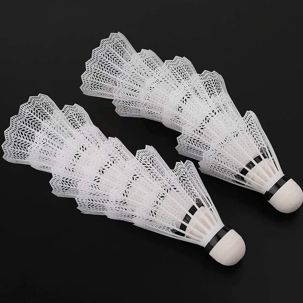 24 Pièces Volants De Badminton Kit, Balles De Badminton En Nylon, Stabilité Et Durabilité Plastique Volant Badminton Pour Jeu Récréatif Intérieur Et Extérieur, Pratique Sportive (Jaune Et Blanc