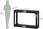 CHOEZON 47.2" Long Console Table, Entryway Table, Hallway Table, 2-Tier Behind Couch Table, Corridor Decor Stand, Narrow Rectangular with Storage for Living Room, Entry, Hallway, Black MXG03BB