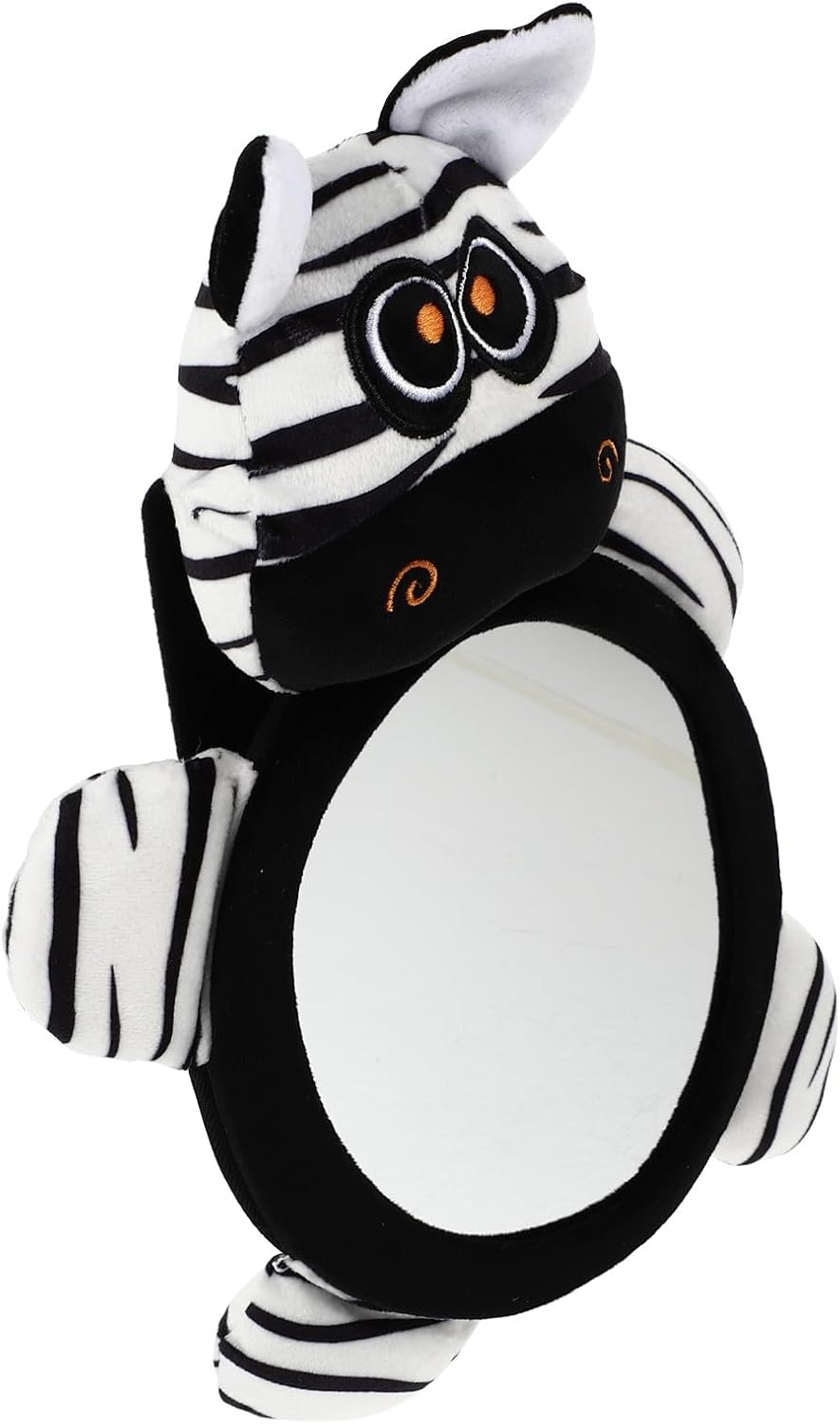 Garneck Car Rear View Mirror for Rear Facing Seats Zebra Pattern Shatterproof Seat Mirror Adjustable Safety Reflector