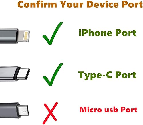 Miniatura 5 de Mini ventilador de teléfono celular 2 en 1 para teléfonos celulares iPhone y Android con puerto tipo CUSB C (paquete de 4) - Pequeño ventilador de