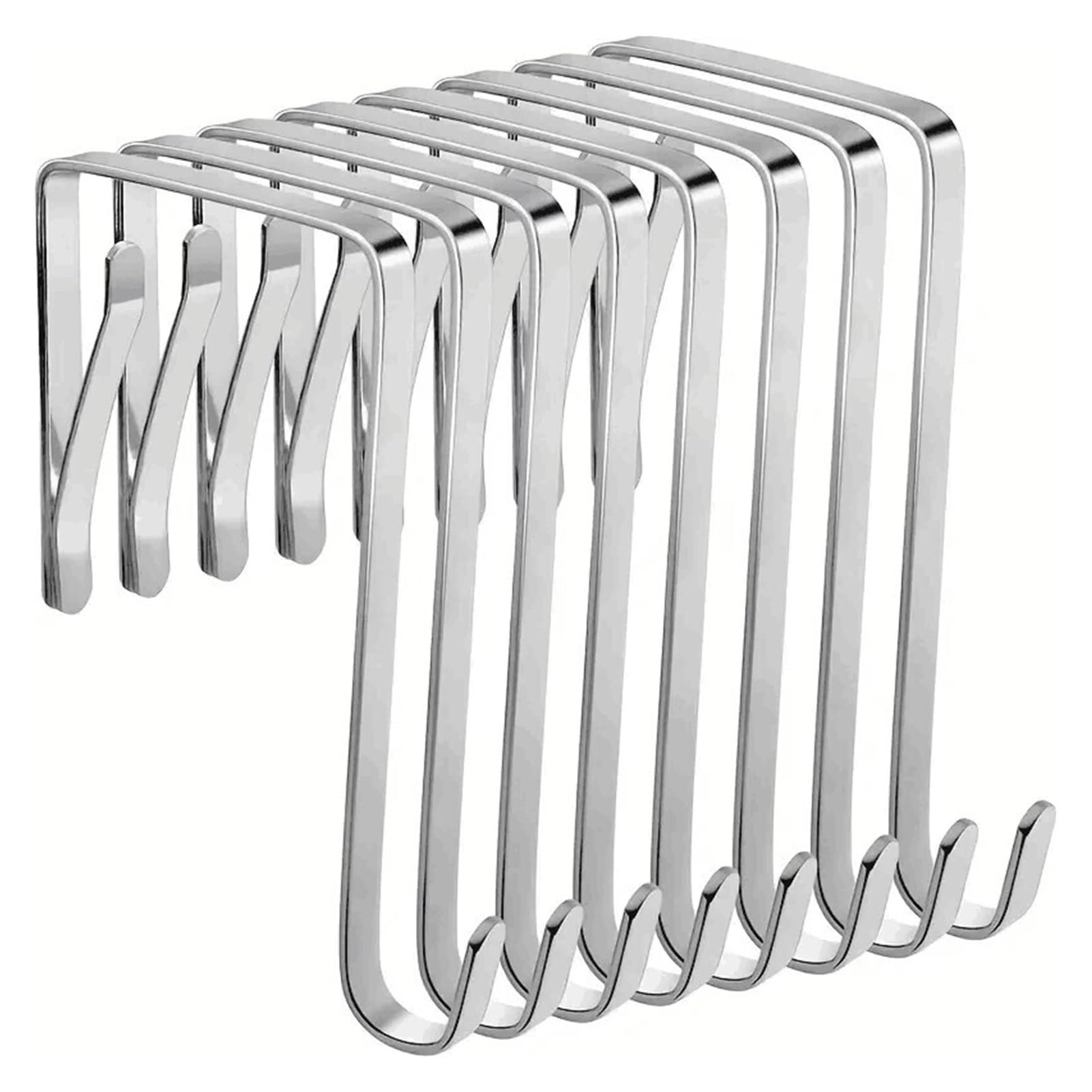 Pexlor One Color 8Pcs Over Door Hooks Multi-Purpose Hanger For Bathroom Kitchen Towels Hats