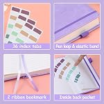 Hoci Poci Lined Journal Notebook, 400 Pages Thick Journal for Writing, A5 Hardcover Leather Notebook with 100Gsm College Ruled Paper for Women Men Work Note taking, 5.8" x 8.4", Purple