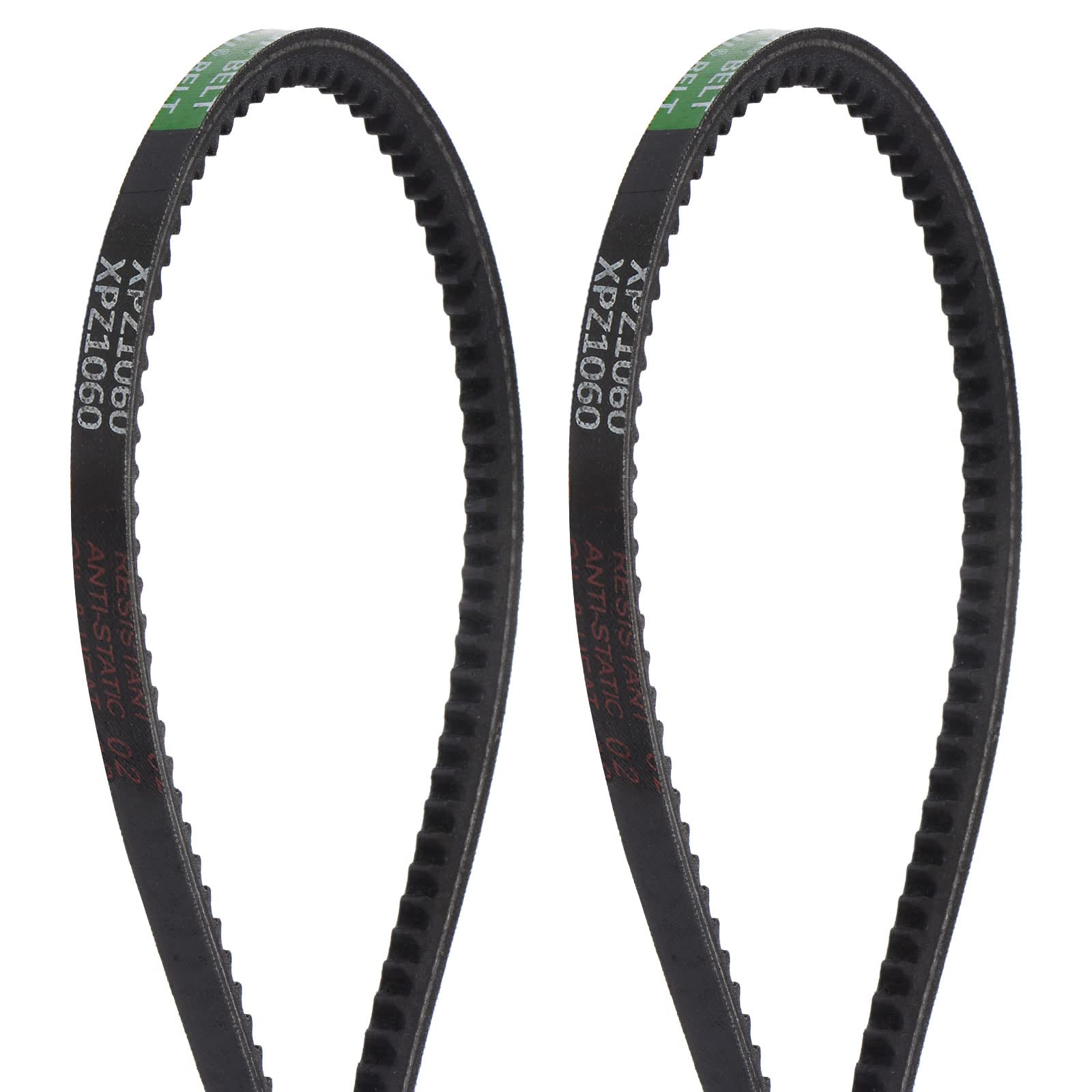 HARFINGTON2PCS XPZ1060 Cogged V-Belts 42.33-inch(1075mm) Outside Circumference 10mm Width 9mm Height Rubber Drive Automotive Belt for Power Transmission