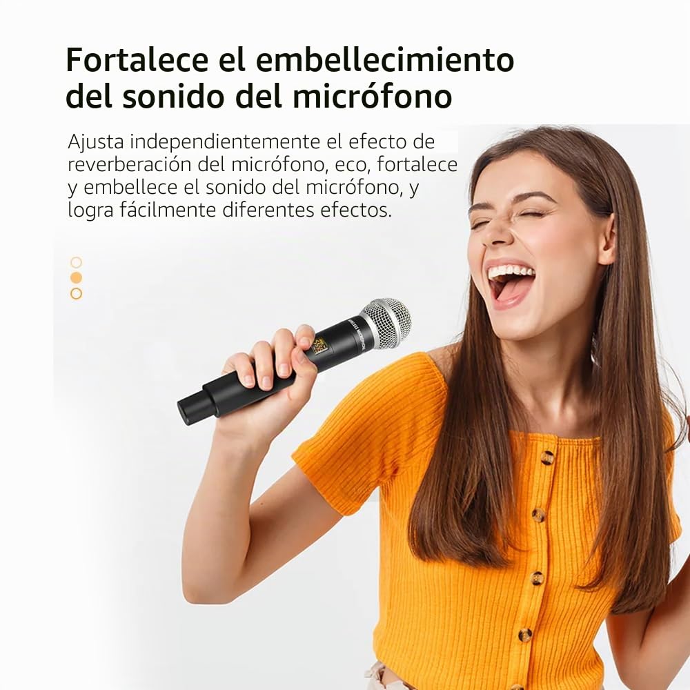 Mezclador Karaoke, Reverberador 99 DSP Efectos De Audio Digital De Sonido Estereoscópico, Micrófono KTV Con Reverberación BT Para Espectáculos Teatrales, DJ, Discursos De Negocios