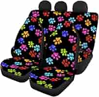 Coprisedili Auto Universali Mexpekil 2 Pezzi - Design Faccia Di Gatto, Poliestere, Antiscivolo