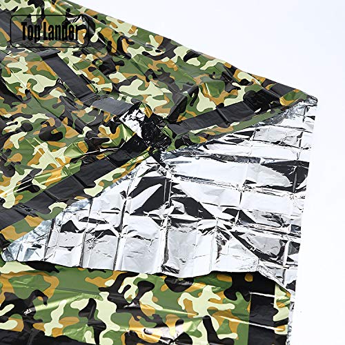Saco de dormir, Andoer Saco de dormir camuflagem de sobrevivência. Cobertor de emergência para camin