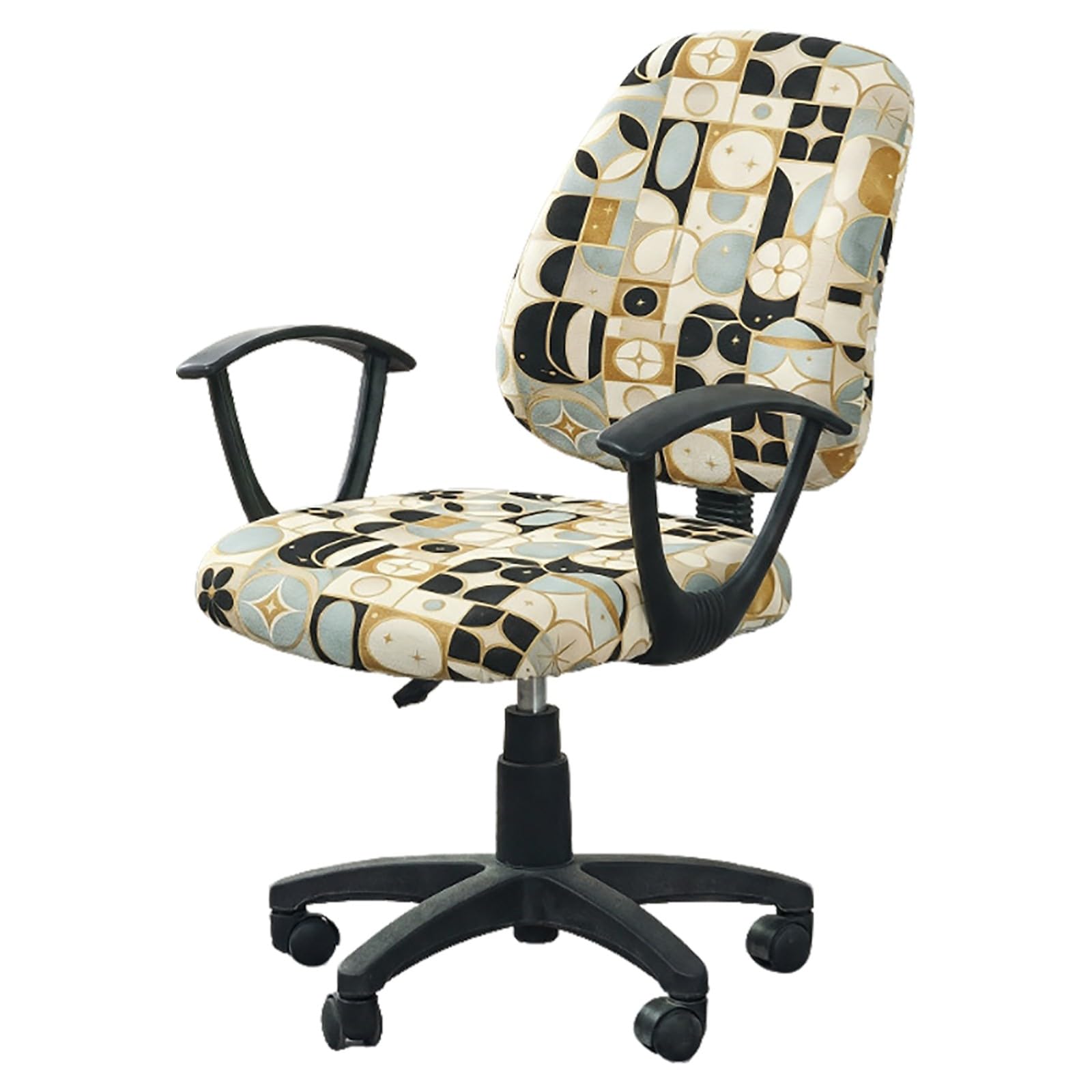 Kitegrese Stretch Office Computer Chair Covers, Soft Spandex Universal Rotating Desk Chair Slipcover, Removable Washable Protector(Style 6)