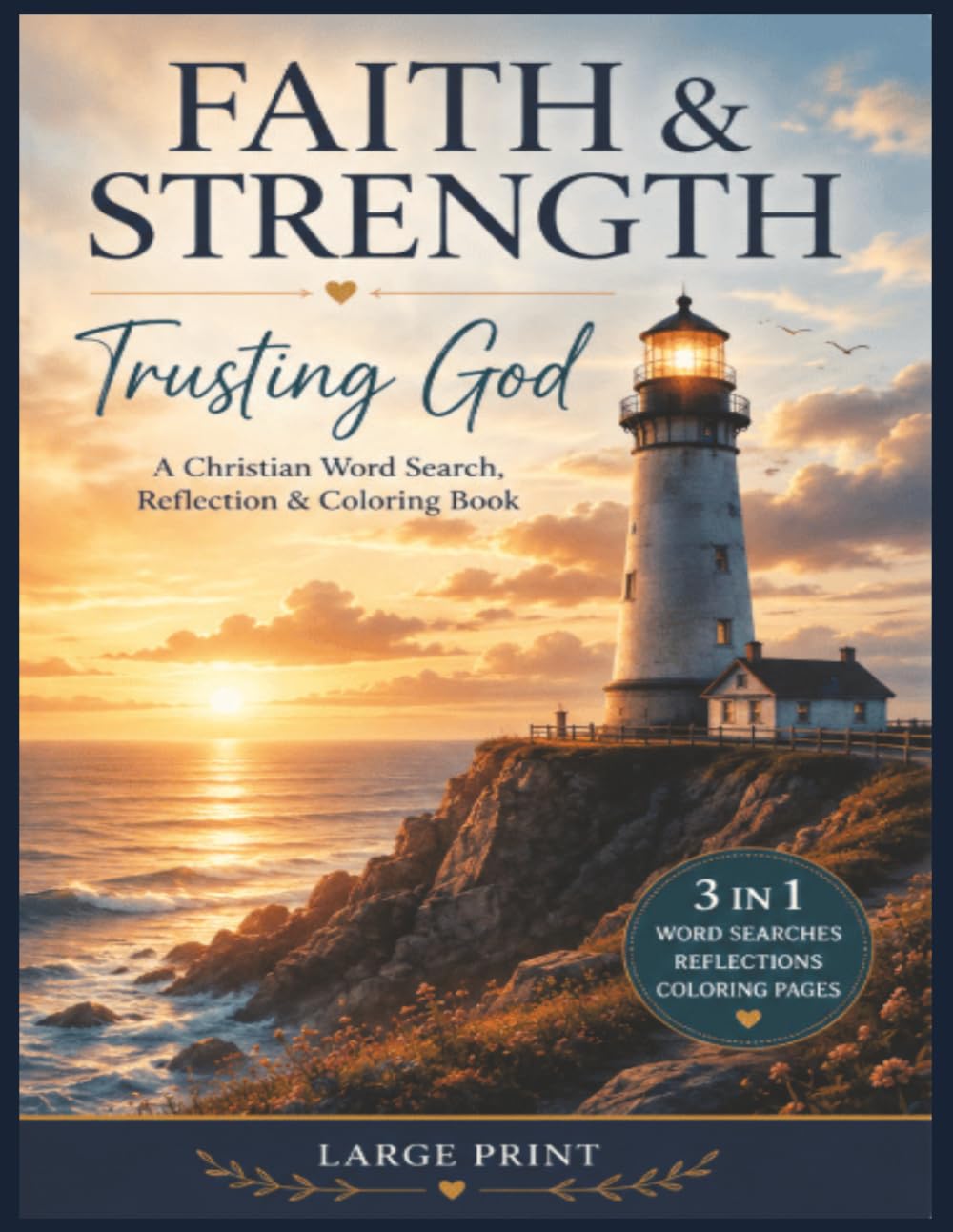 Faith & Strength: Trusting God: A Christian Word Search, Reflection, and Coloring Book for Peace, Hope, and Encouragement Through Every Season (Faith & Strength Series)