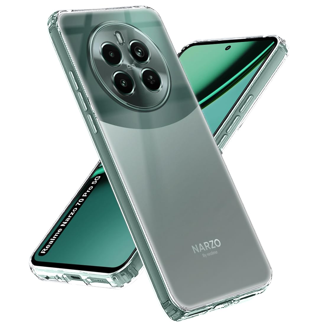Fashionury Shockproof Crystal Clear Back Cover Case for Realme Narzo 70 Pro 5G | Raised Bumps | Camera & Screen Protection | Transparent Back Cover Case for Realme Narzo 70 Pro 5G (B0CYLLY4JB) Amazon Price History, Amazon Price Tracker