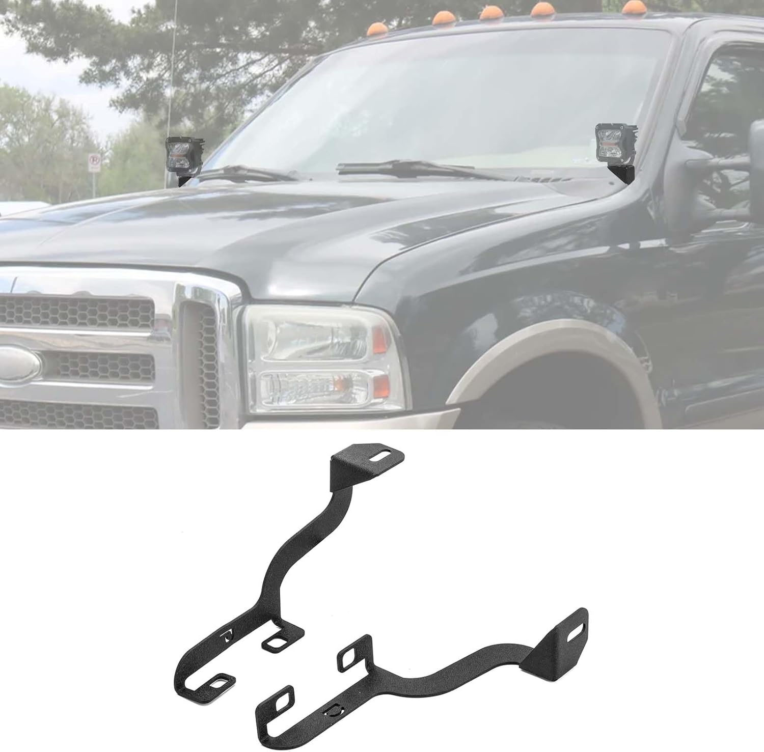 Hood Mount Ditch Light Bracket for Ford Super Duty (99-07)