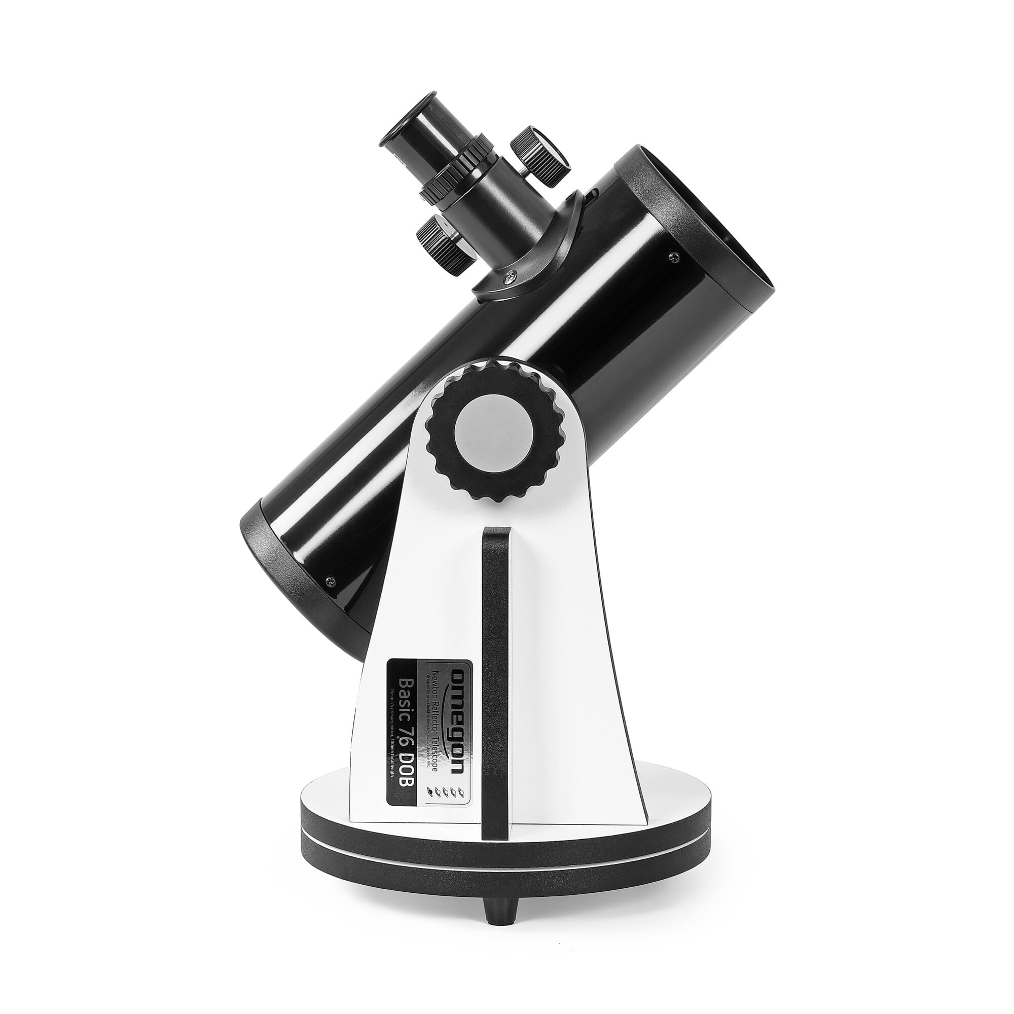 Telescopio Dobson Omegon N 76/300 DOB | Telescopio Dobson compatto da tavolo | Apertura 76 mm | Ingrandimento 75x | Set completo con numerosi accessori | Divertimento per tutta la famiglia