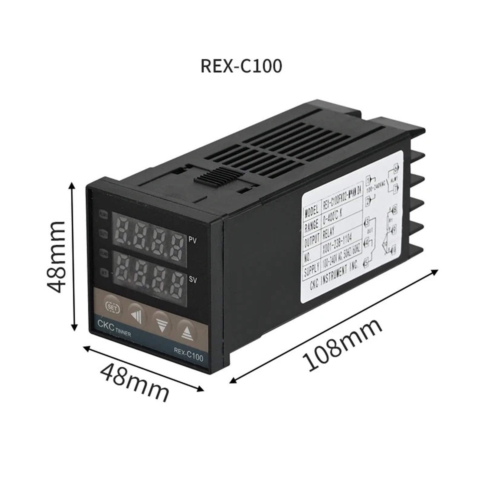 Regolatore di temperatura PID REX-C100 Display digitale Termostato SSR Uscita relè REX C400 C700 C900 110V-220VAC KEJ PT100 CU50(C900-VAN)