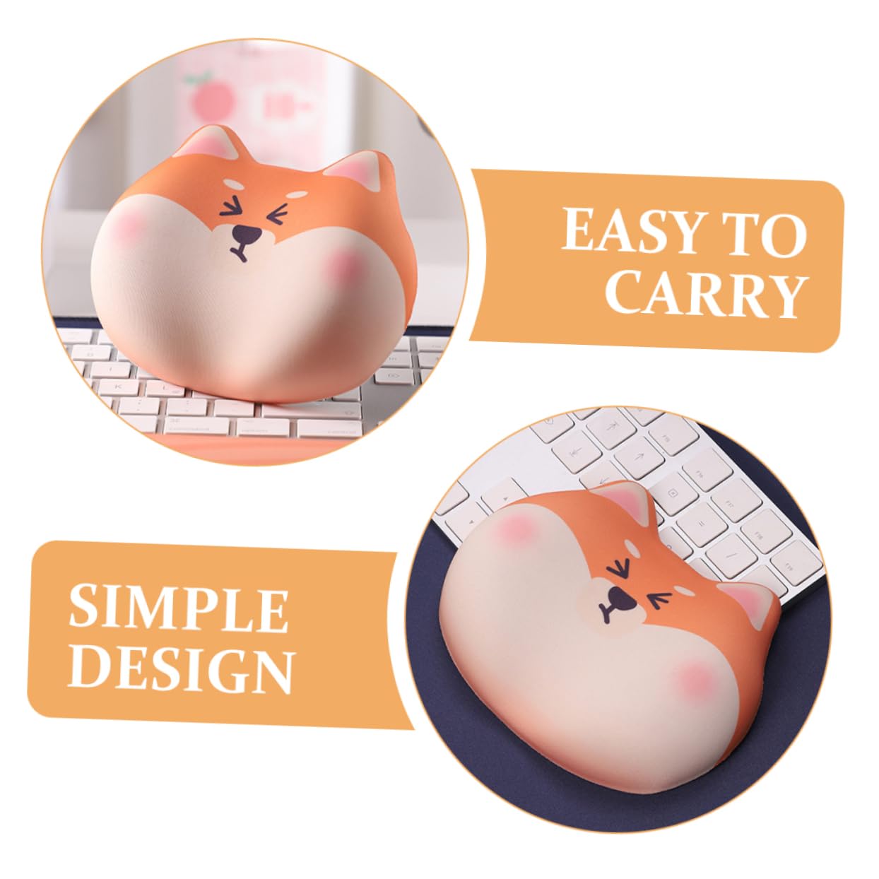 HOMSFOU 5 Pezzi Pad Del Topo Di Guardia Del Polso in Silicone Design Ergonomico Carino Supporti Polso Del Tappetino Del Mouse Cuscino Per Alleviare L'affaticamento Del Polso Colorful Pu