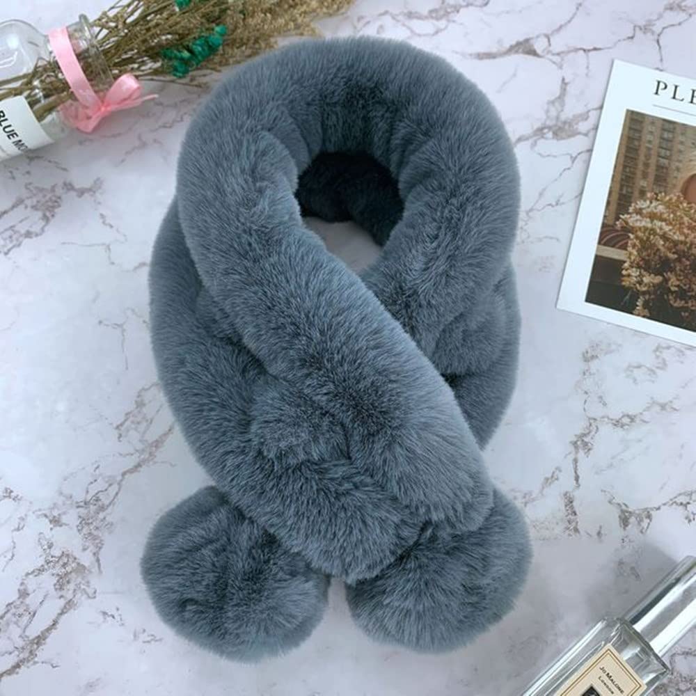 Ihreesy Echarpe Fausse Fourrure De Lapin Dames Châle Col En Ihreesy Echarpe Fausse Fourrure De Lapin Dames Châle Col En