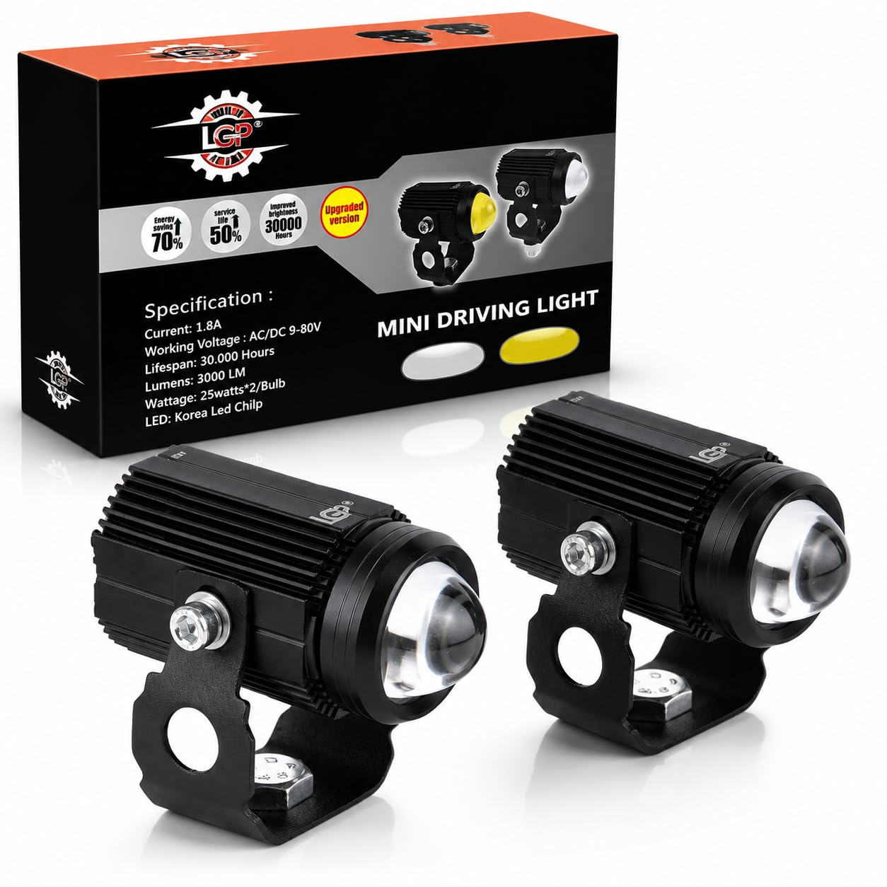 LGP Mini Drive Fog Lamp for Bike & Car | High Bright LED Auxiliary Light | Waterproof & Long Range Beam | Universal Fit for Motorcycle, SUV & Off-Road Vehicles (Black)-image-45