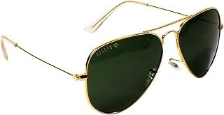 AISLIN® Toughened Glass Aviator Sunglasses for Men & Women (Large | AS-3025) Price In India