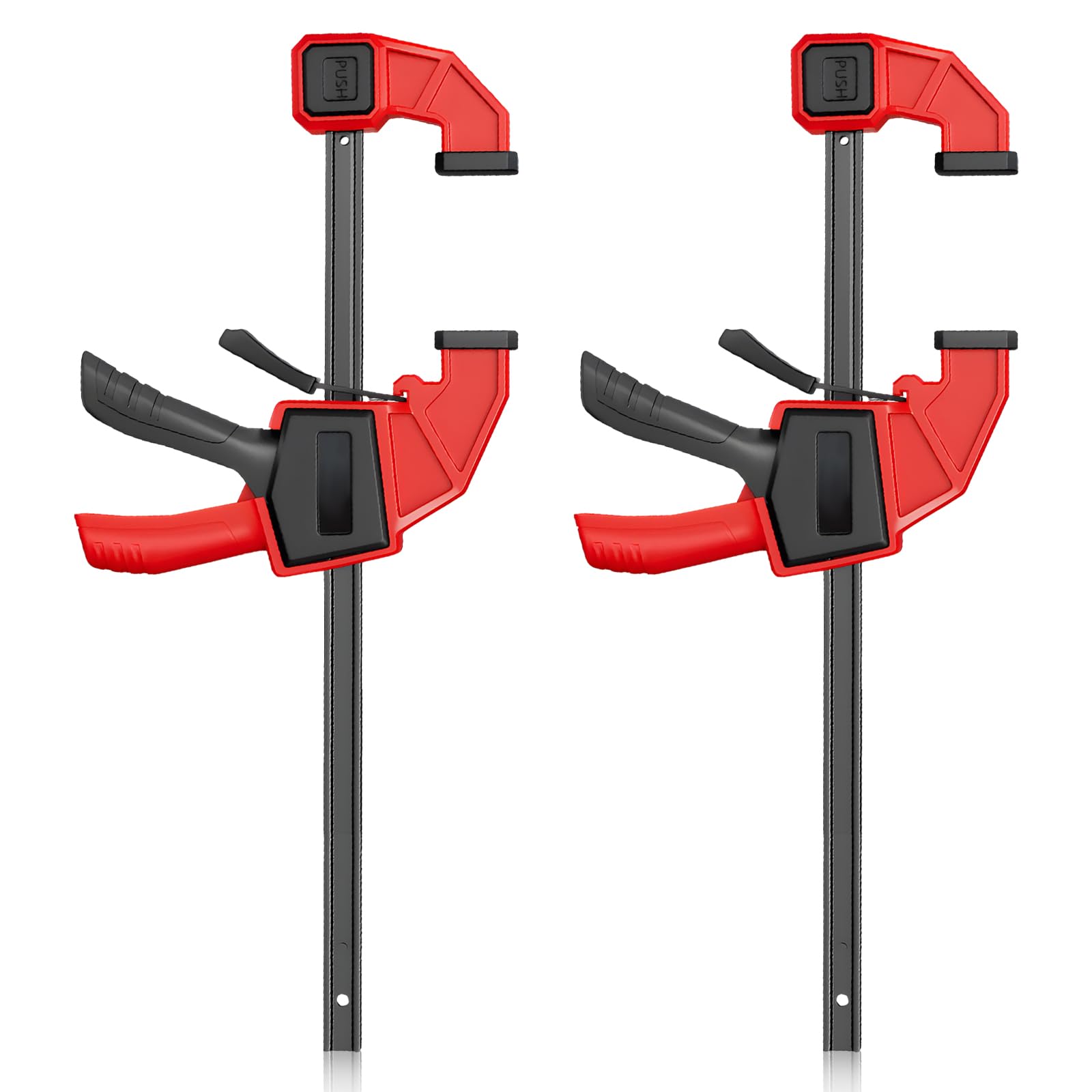 DBAILY One-handed clamp, set of 2 screw clamps, professional screw clamps set, 2 in 1, can be combined for tensioning, stretching, span 310 mm, stretching range 130-435 mm, clamping force 140 kg for