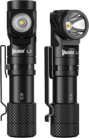 WUBEN L1 Rechargeable Flashlights High Lumens, 2000 Lumen Bright Flashlight, Dual Light Sources Flashlight with 180 Rotating Head, IP68 Waterproof Handheld Flash Light for Emergencies Camping 519A