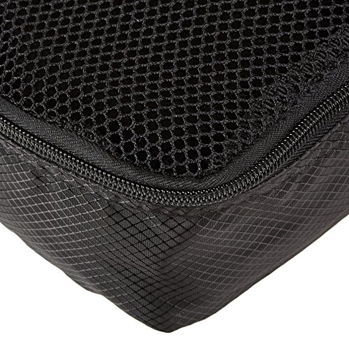 Image of Amazon Basics 4-Piece Packing Cube Set - Slim, Black and Gray