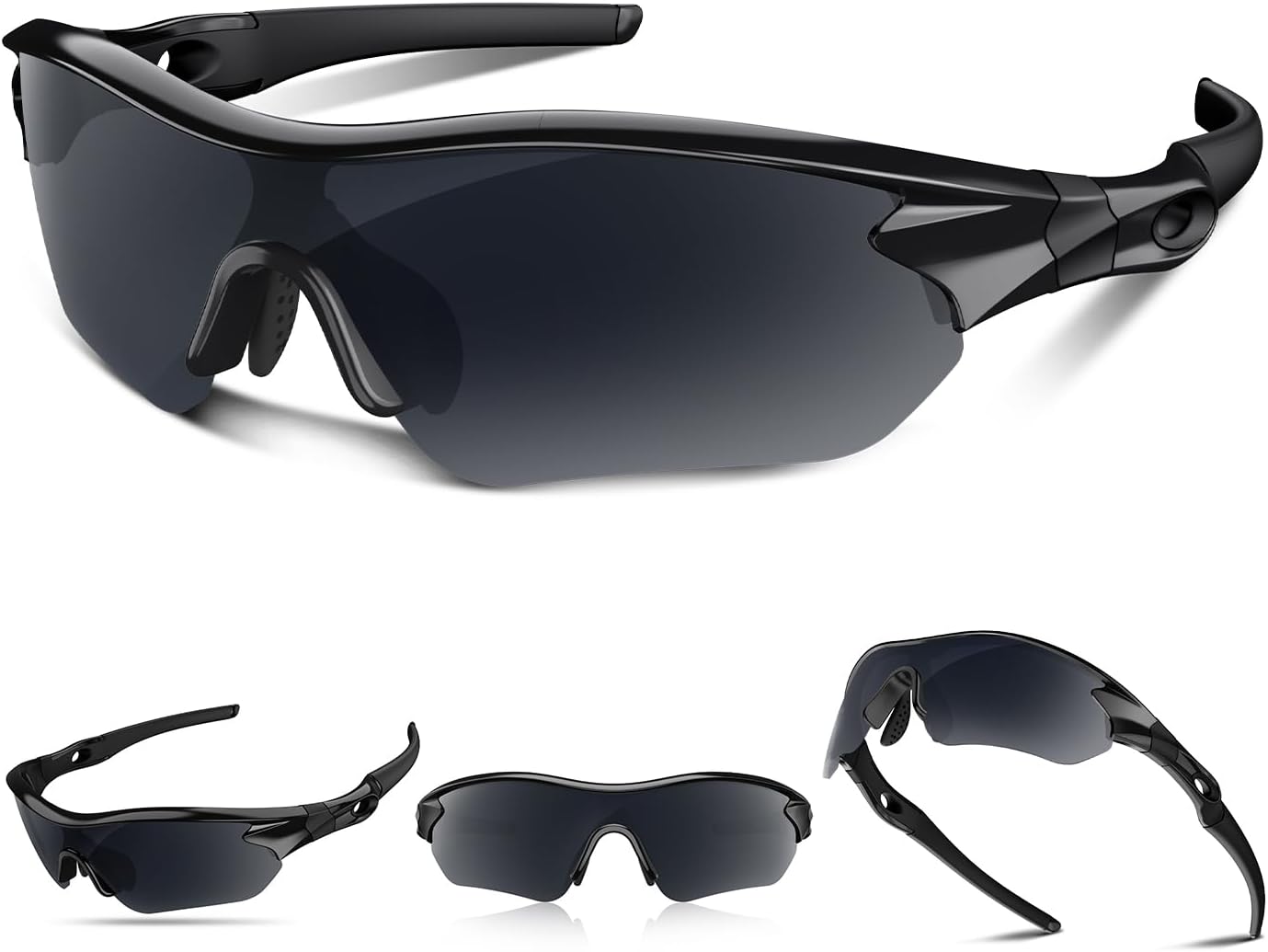 Polarized Sports Sunglasses for Men Women Youth Baseball Running Fishing Tennis Golf Cycling Driving Motor TAC UV400 TR90