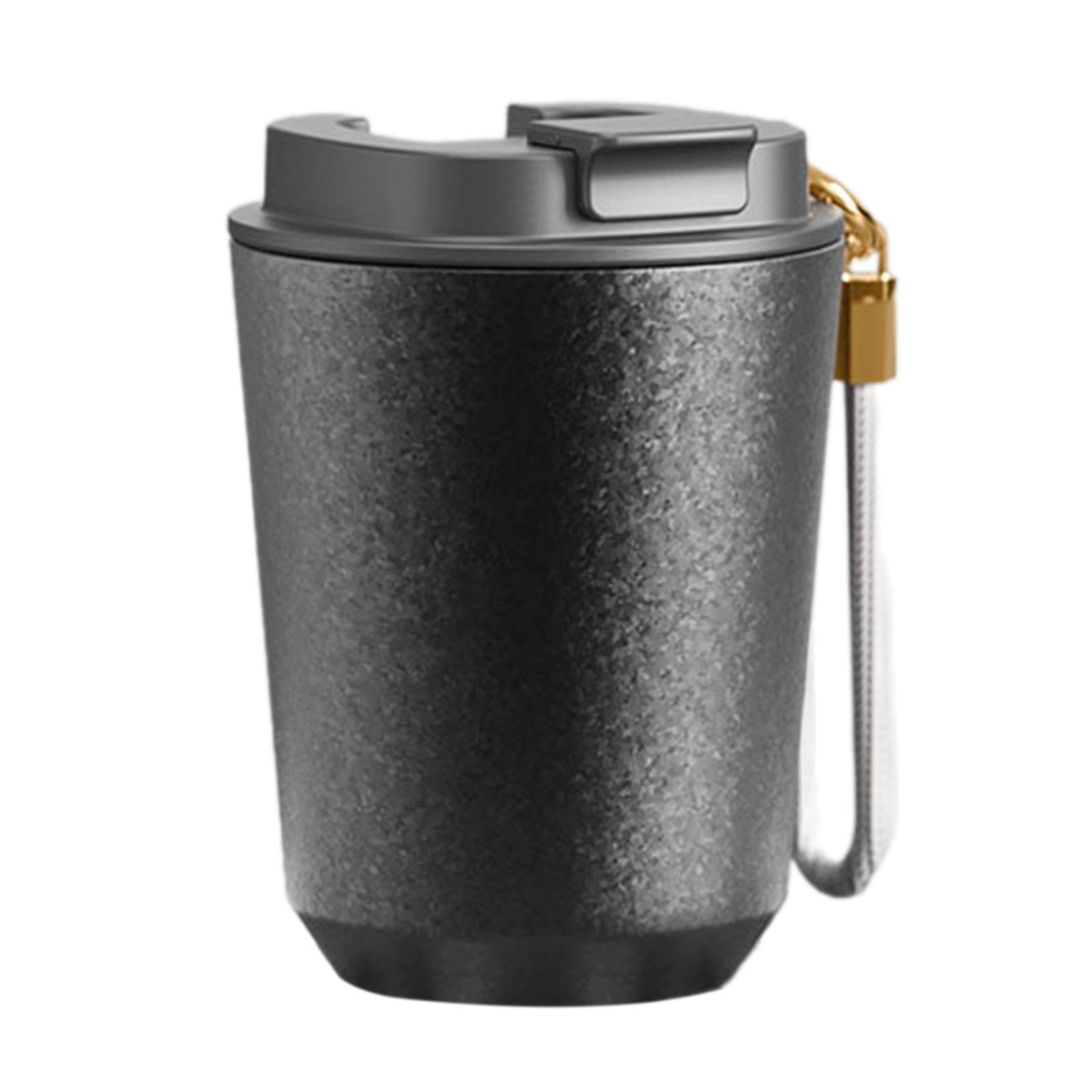 Generic Tasse Isotherme Café Mug Tumbler Gourde Réutilisable En Titane avec Lanière Solide et Couvercle Étanche Conçue pour Aventures Extérieures Maison Voyag, 380 Ml